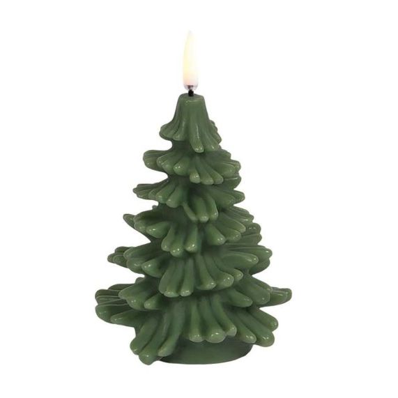 Uyuni Christmas Tree Candle - Olive Green