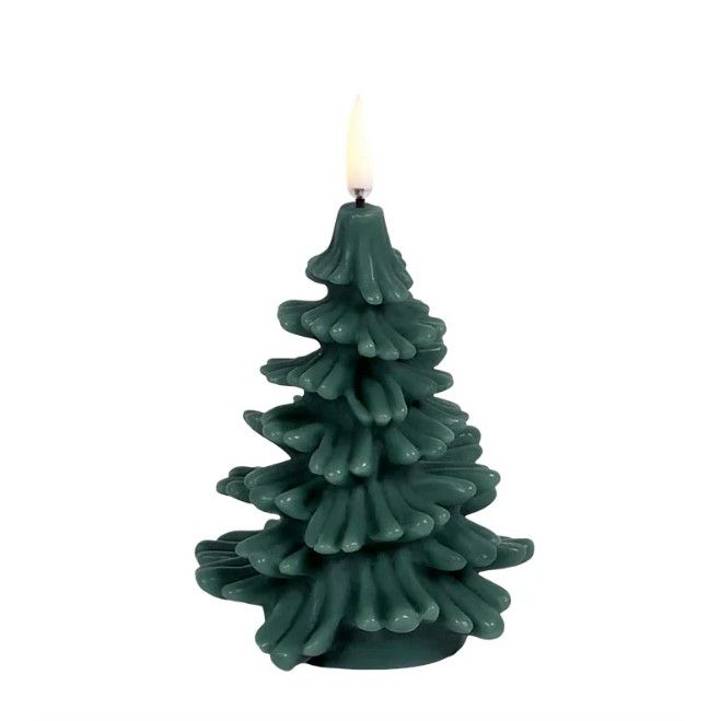 Uyuni LED Christmas Tree Candle - Pine Green