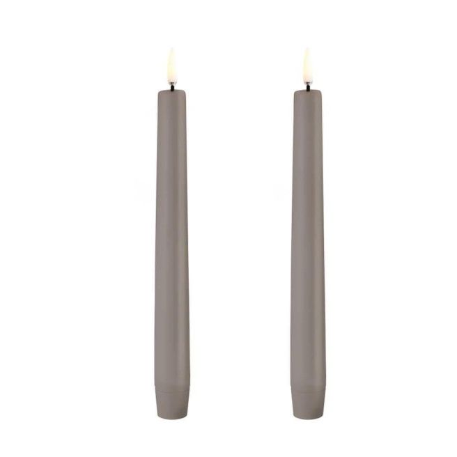 Uyuni LED Taper Candle - Sandstone