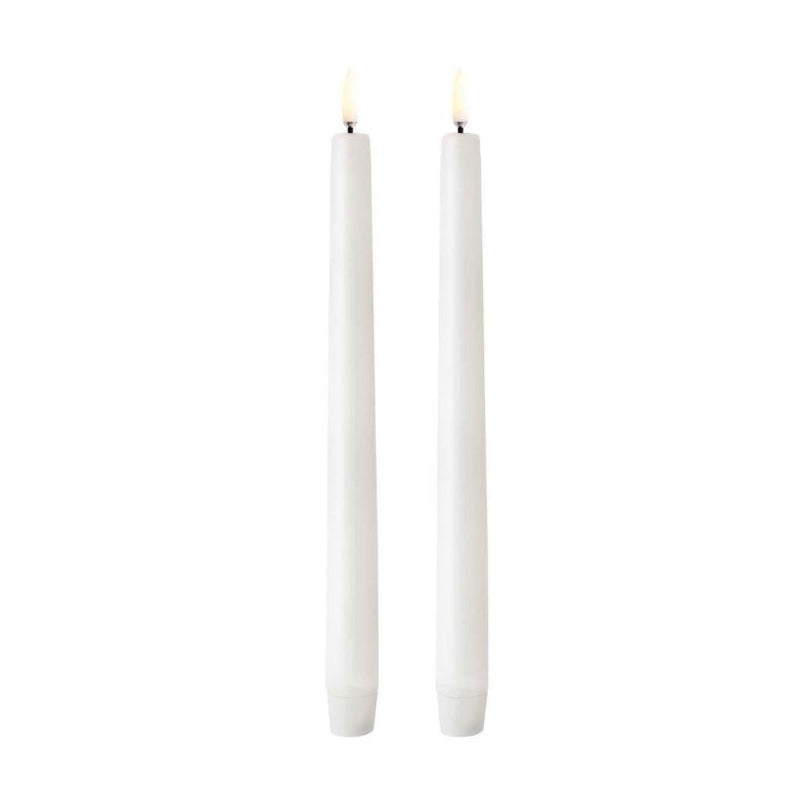 Uyuni LED Taper Candle - Nordic White