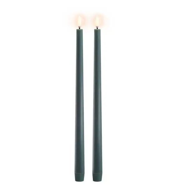Uyuni LED Taper Candle - Pine Green