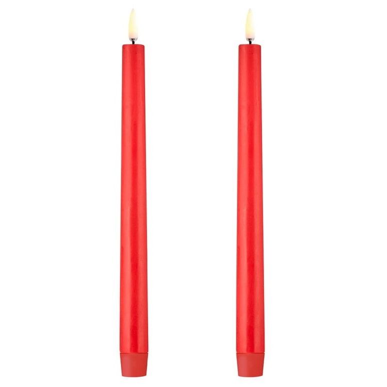Uyuni LED Taper Candle - Red
