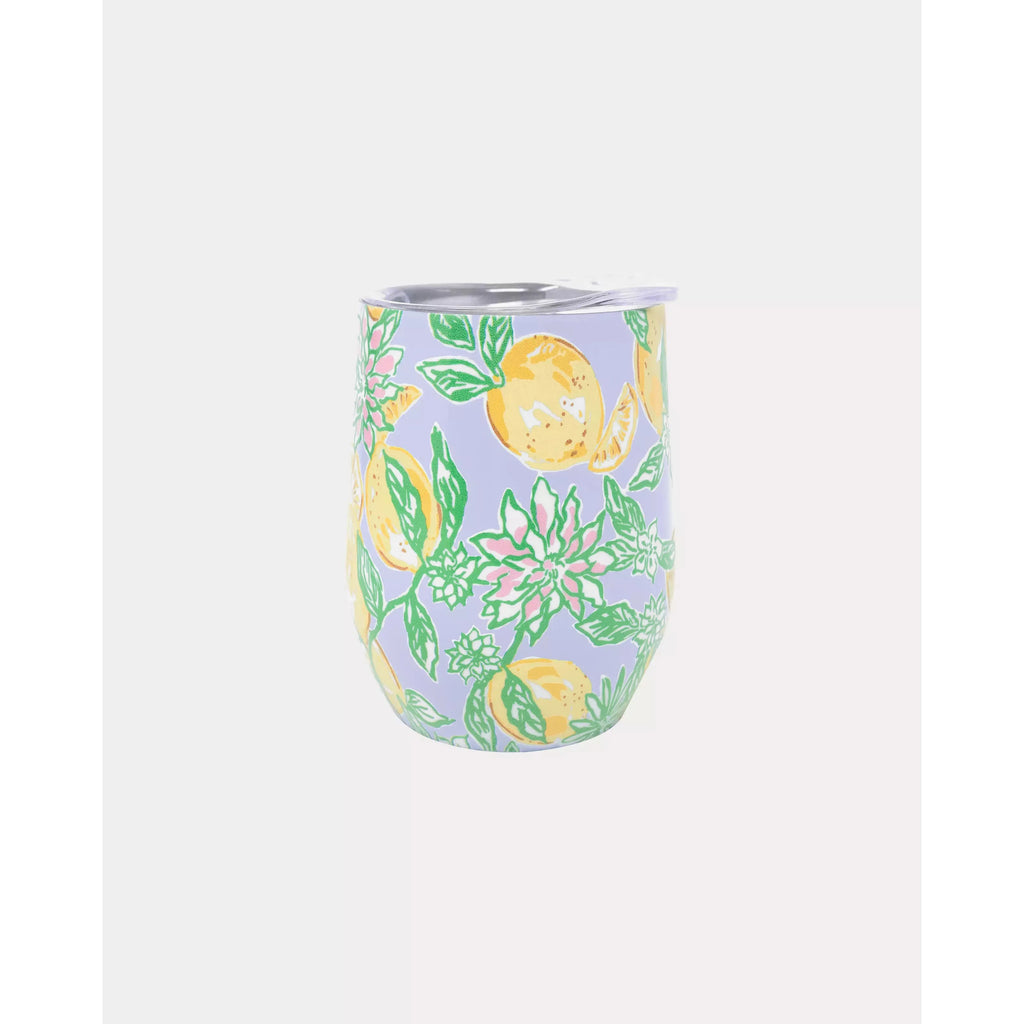 Lilly Pulitzer - Stainless Steel Wine Tumbler - Make Lemonade