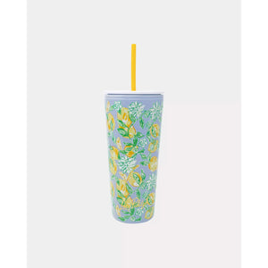 Lilly Pulitzer - Tumbler with Straw - Make Lemonade