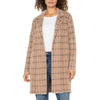 Liverpool Los Angeles Open Front Coatigan Sweater - Camel Cream Plaid