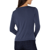 Liverpool Long Sleeve Boat Neck Knit Top - Washed Navy