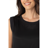 Liverpool Sleeveless Woven to Knit Top - Black