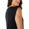 Liverpool Sleeveless Woven to Knit Top - Black