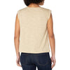 Liverpool Sleeveless Woven to Knit Top - Pale Gold