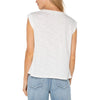 Liverpool Sleeveless Woven to Knit Top - Whipped Cream