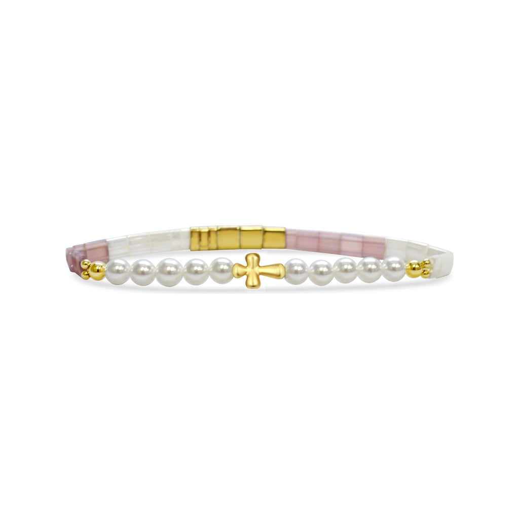 MATTHEW 19:26 - Morse Code Tila Beaded Bracelet