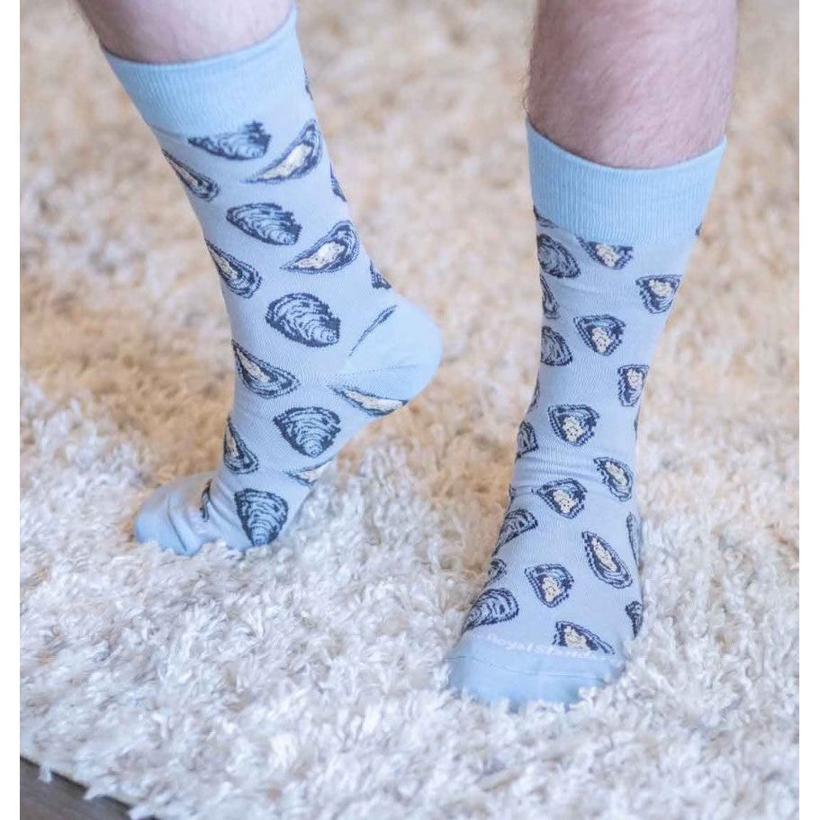 Men's Oyster Socks - Blue/Gray