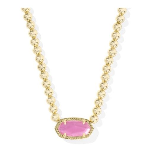 KENDRA SCOTT ELISA BEADED NECKLACE GOLD AZALEA ILLUSION