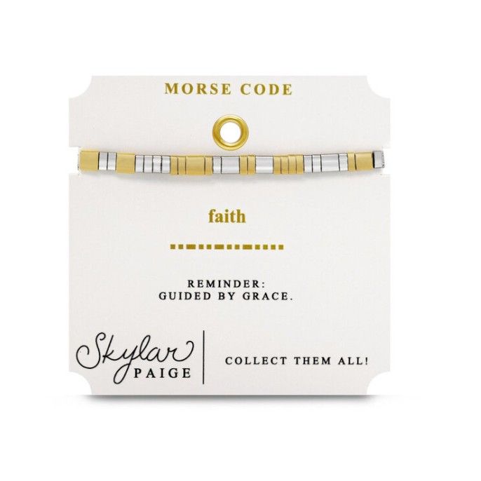 FAITH - Morse Code Beaded Bracelet