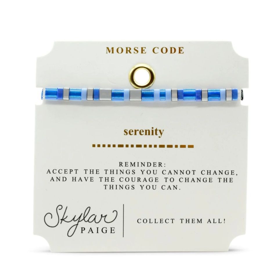 SERENITY - Morse Code Beaded Bracelet