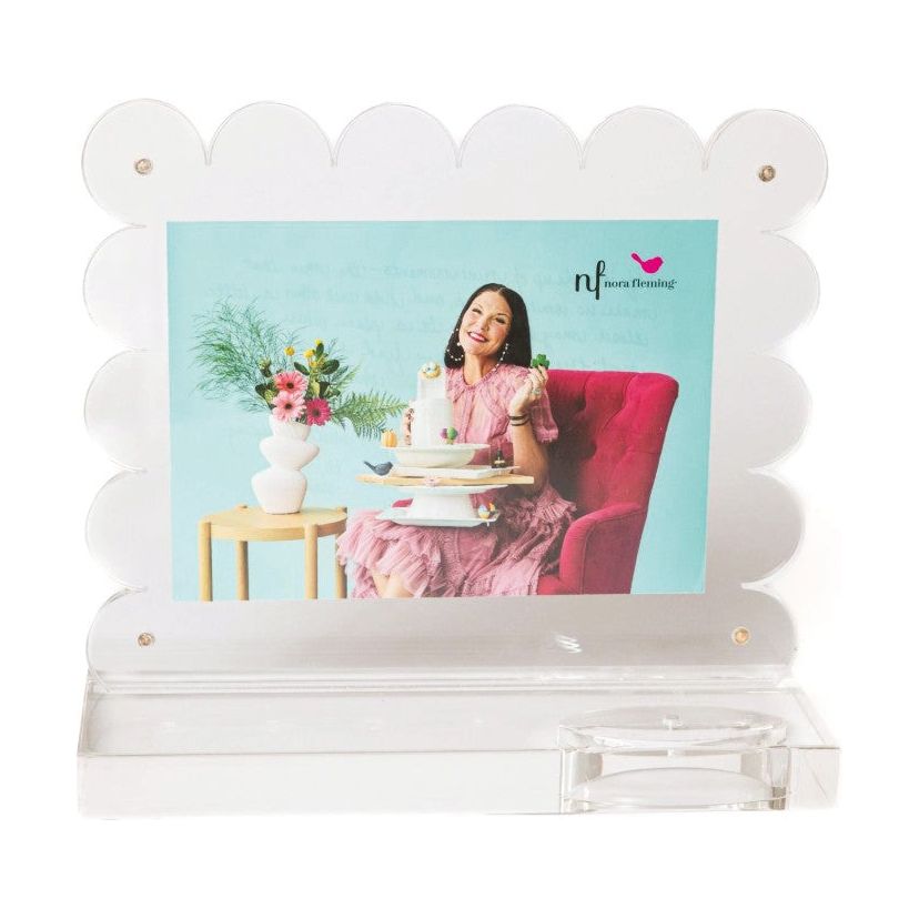 Nora Fleming Clearly A-Nora-ble Scalloped Acrylic Frame