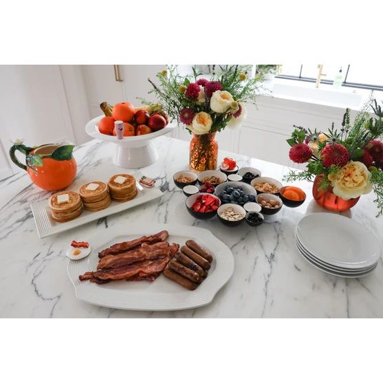 Nora Fleming Pretty Platter Pinstripes