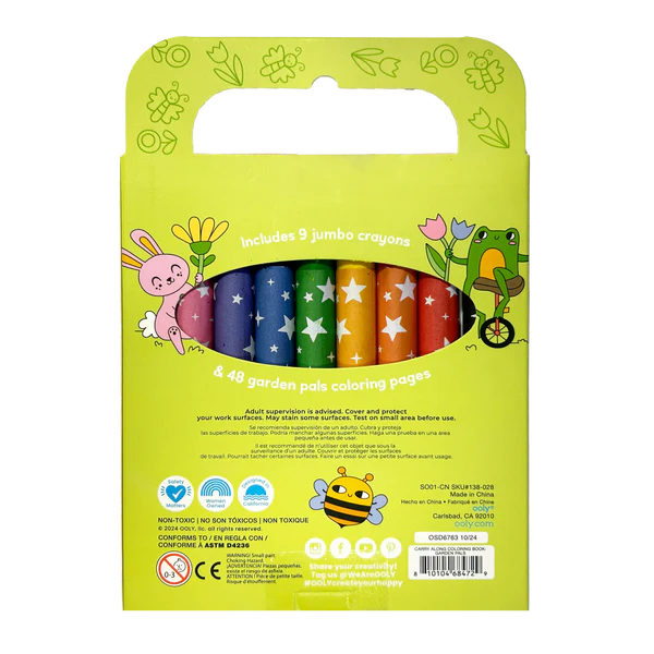 Carry Along! Coloring Book and Crayon Set - Garden Pals