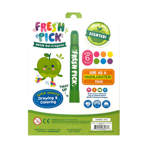 Fresh Pick Apple Scented Neon Gel Crayons