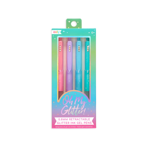 Oh My Glitter! Retractable Gel Pens - set of 4