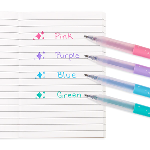 Oh My Glitter! Retractable Gel Pens - set of 4