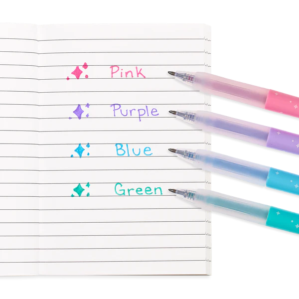 Oh My Glitter! Retractable Gel Pens - set of 4