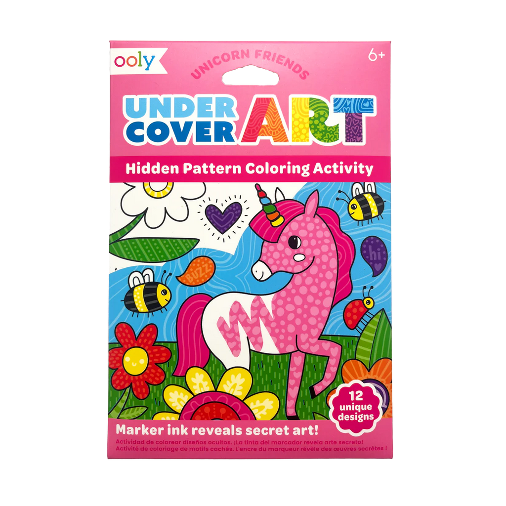 Undercover Art Hidden Patterns Coloring Activity - Unicorn Friends