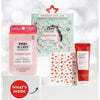 Peppermint Swirl Duo - 4 Step Pedi Kit + Hand Cream + Nail Stickers