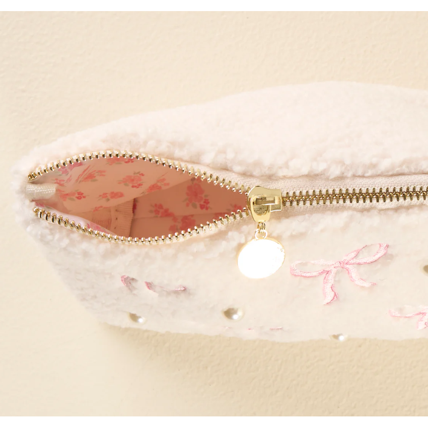 Pink Bows Teddy Pouch