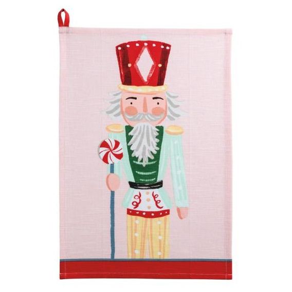 Pink Christmas Nutcracker Towel