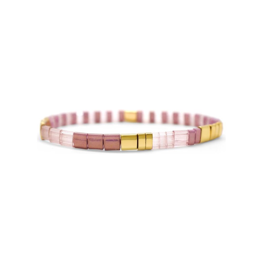 GOOD VIBES - Morse Code Tila Beaded Bracelet