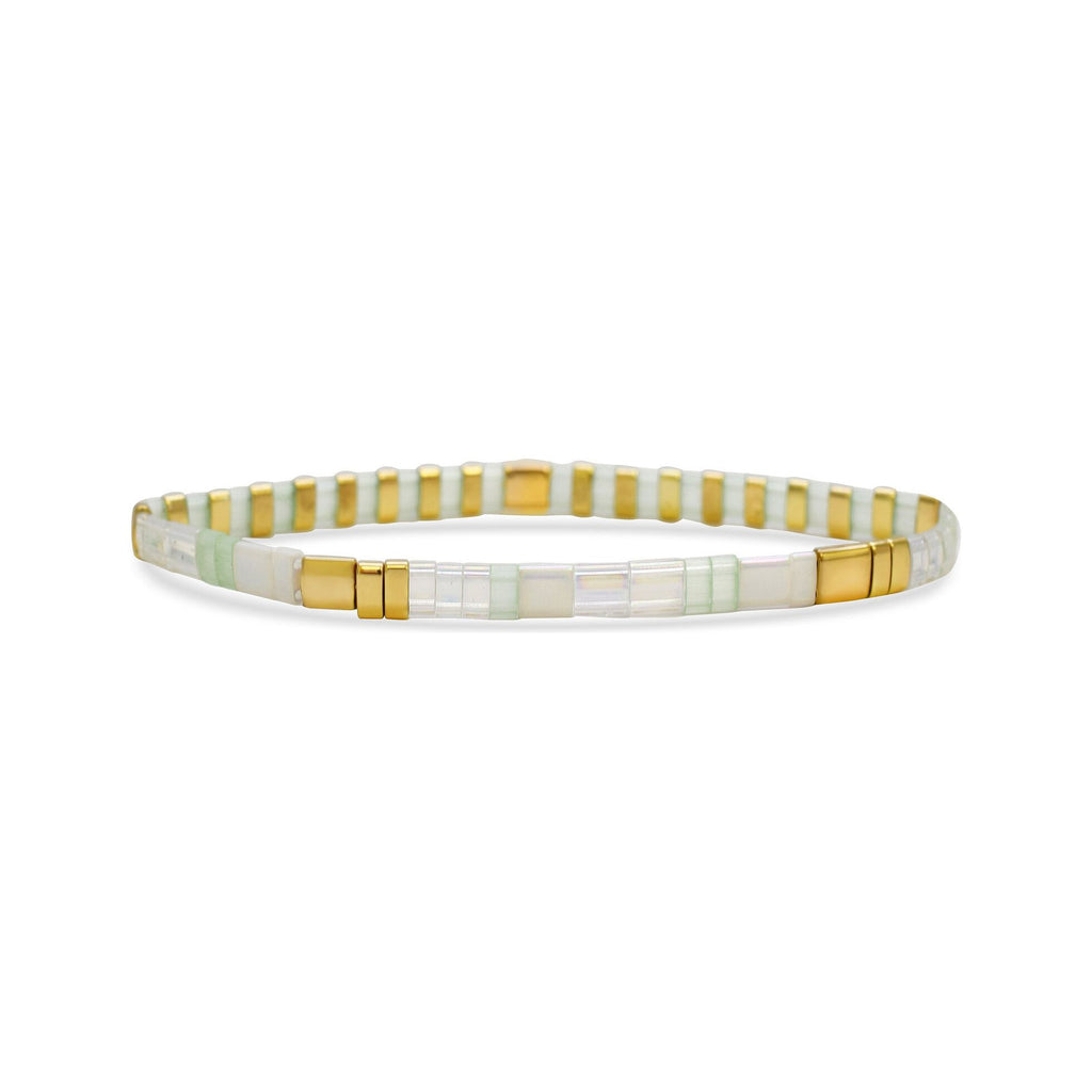 MINDSET - Morse Code Tila Beaded Bracelet