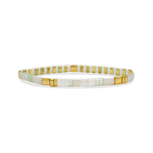 MINDSET - Morse Code Tila Beaded Bracelet