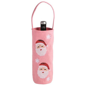 Santa Sequin Wine Bag