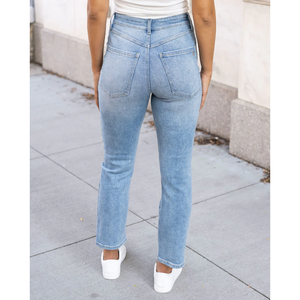 Grace and Lace Premium Denim High Waisted Mom Jeans - Non Distressed - –  Bless Your Heart Boutique