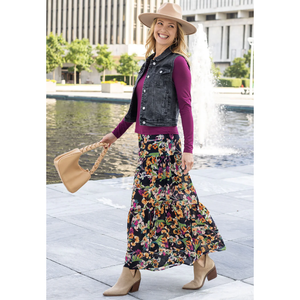 Grace and Lace Wild Fields Maxi Skirt - Autumn Floral