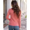 Grace and Lace Chic Spring Ribbed Sweater - Lantana Bloom