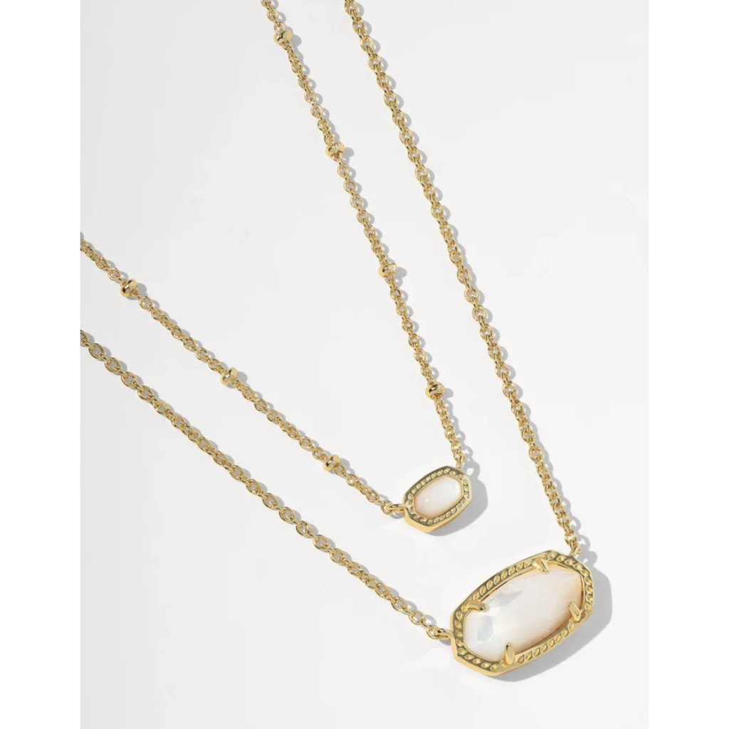KENDRA SCOTT ELISA GIFT SET OF 2 GOLD IVORY MOTHER OF PEARL