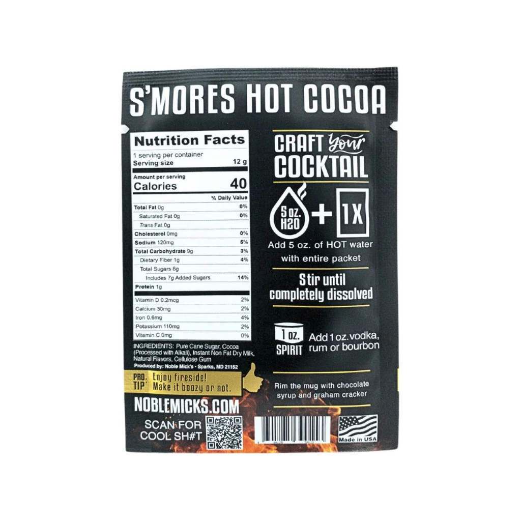 S'mores Hot Cocoa Single Serve Craft Cocktail Mix