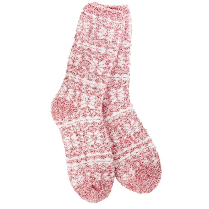 Winter Crew Sock - Fair Isle Red