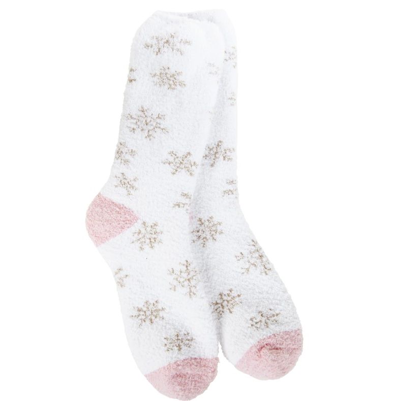 Winter Shimmer Crew Socks - White