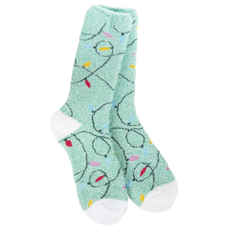 Holiday Cozy Crew Sock - Holiday Lights