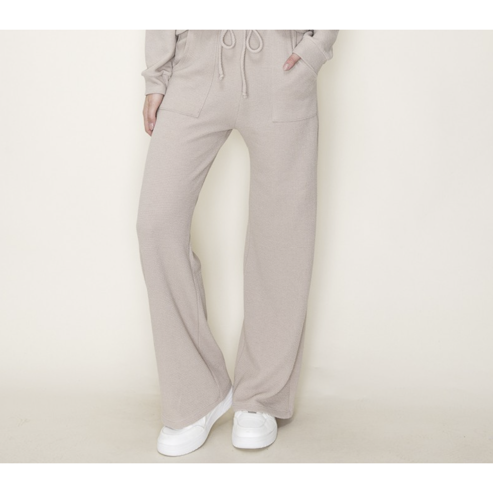 Addison Cloudy Knit Pants with pockets - Taupe