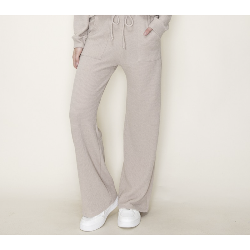 Addison Cloudy Knit Pants with pockets - Taupe