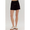 Ashley Elastic Waist Shorts - Black