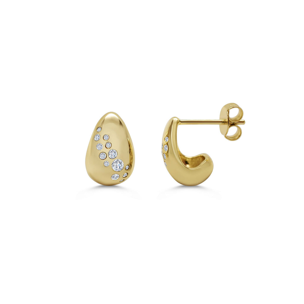 Stia Jewelry Scattered CZ Dewdrop Stud (Gold)