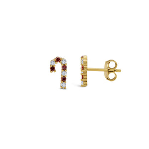 Stia Jewelry So Sweet Candy Cane Stud Earring (Gold)
