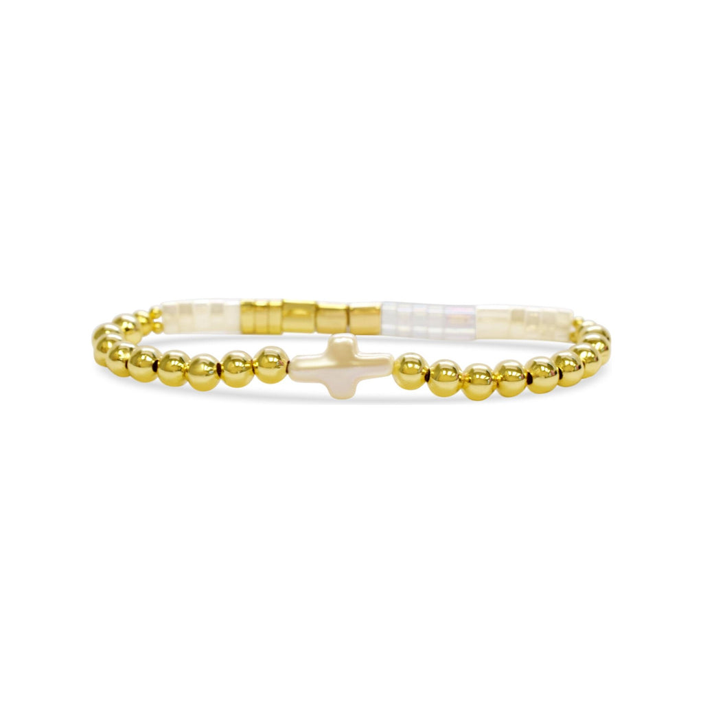 PSALM 46:5 - Morse Code Tila Beaded Bracelet
