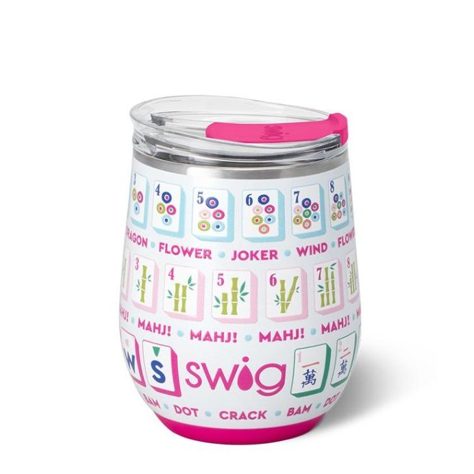 Swig 12 oz Stemless Wine Cup - Mahjong