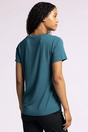 Tatiana Short Sleeve Tee - Atlantic Deep Blue